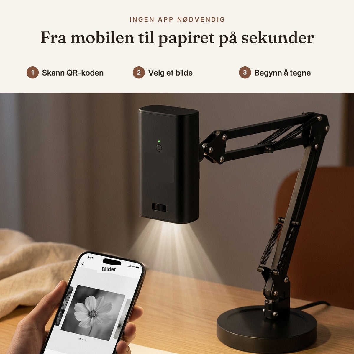 Fra mobilen til papiret på sekunder