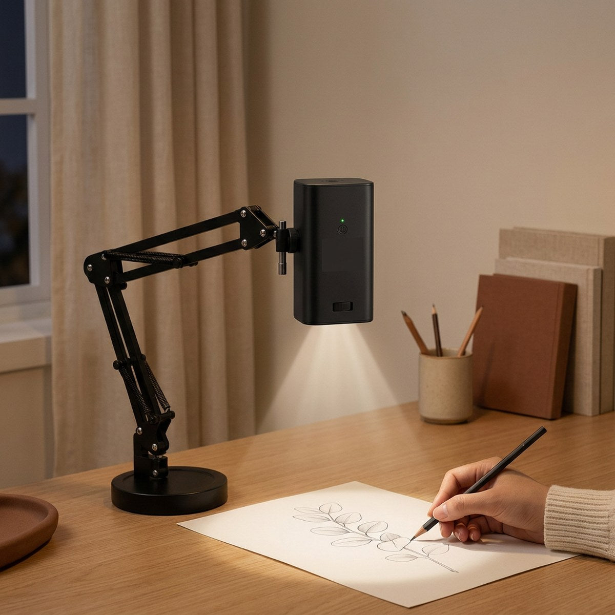 Atelisse Tracing Projector™ på et skrivebord
